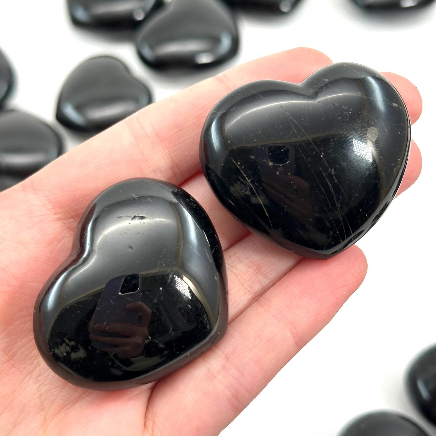 Black Tourmaline Heart | Polished Crystal (Root Chakra)