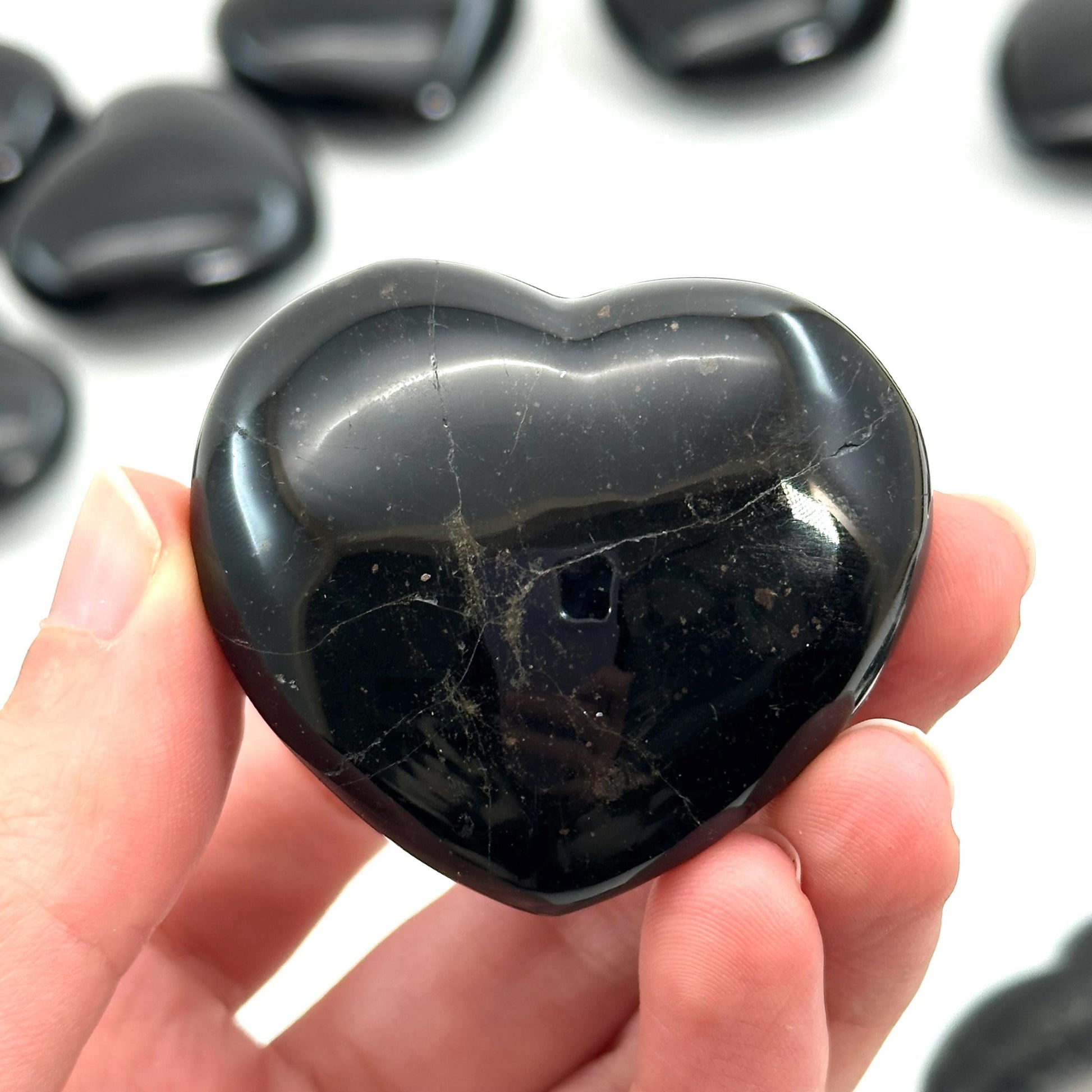 Black Tourmaline Heart | Polished Crystal (Root Chakra)