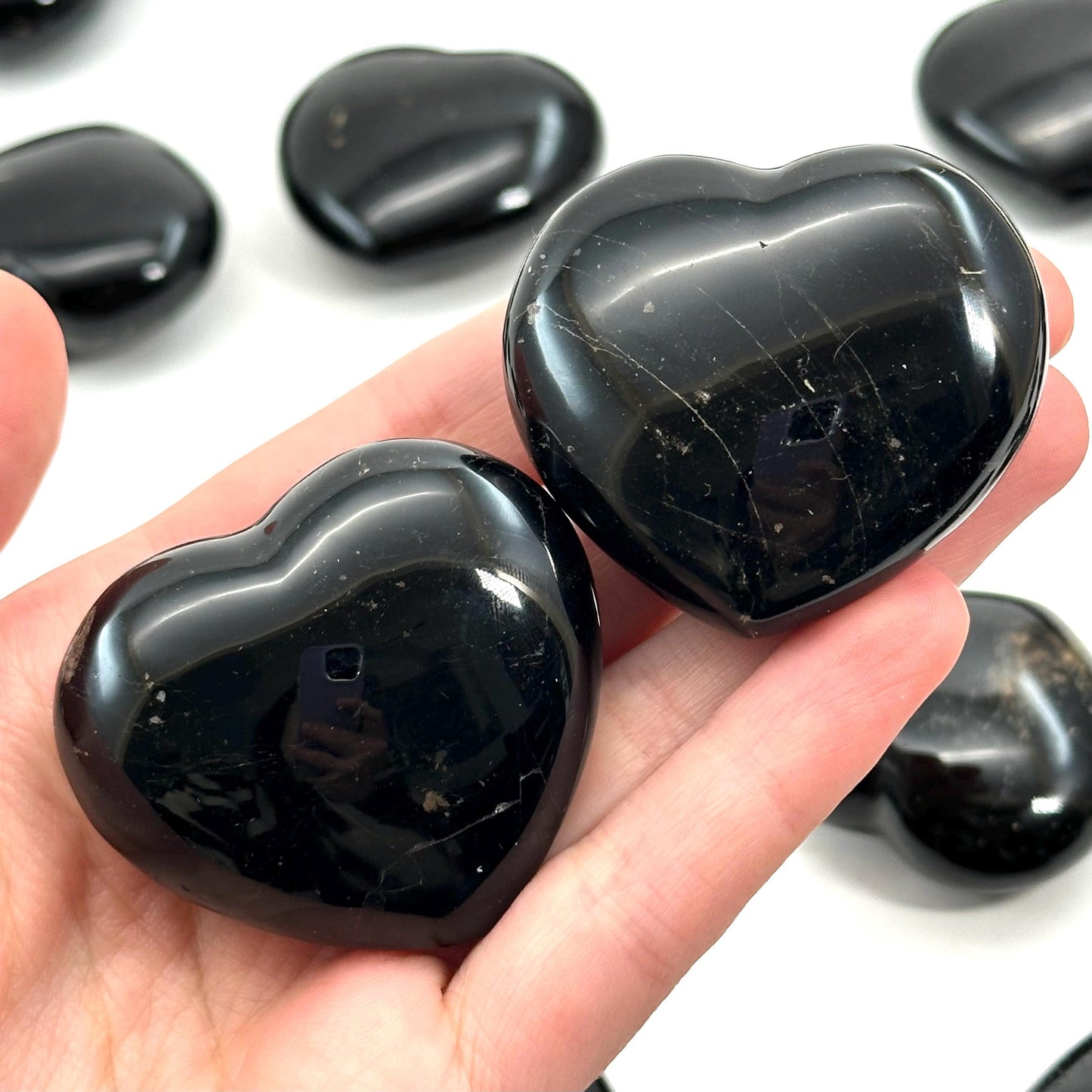 Black Tourmaline Heart | Polished Crystal (Root Chakra)