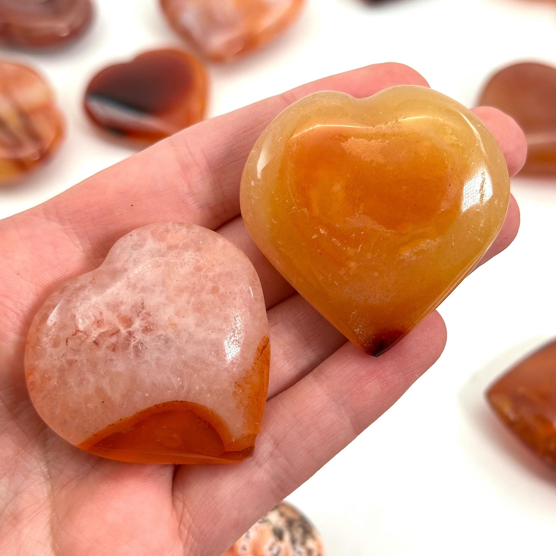 Carnelian Heart | Polished Red & Orange Crystal (Sacral Chakra)