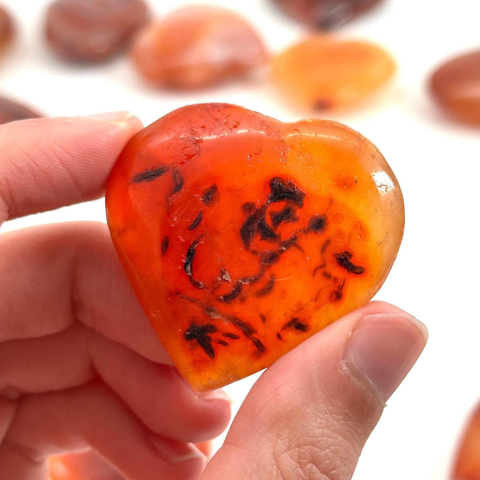 Carnelian Heart | Polished Red & Orange Crystal (Sacral Chakra)