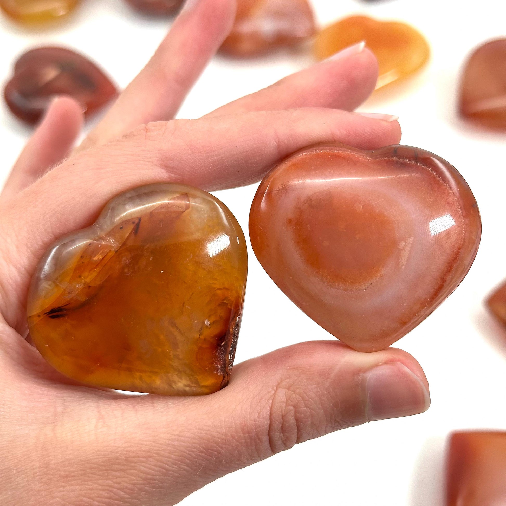 Carnelian Heart | Polished Red & Orange Crystal (Sacral Chakra)