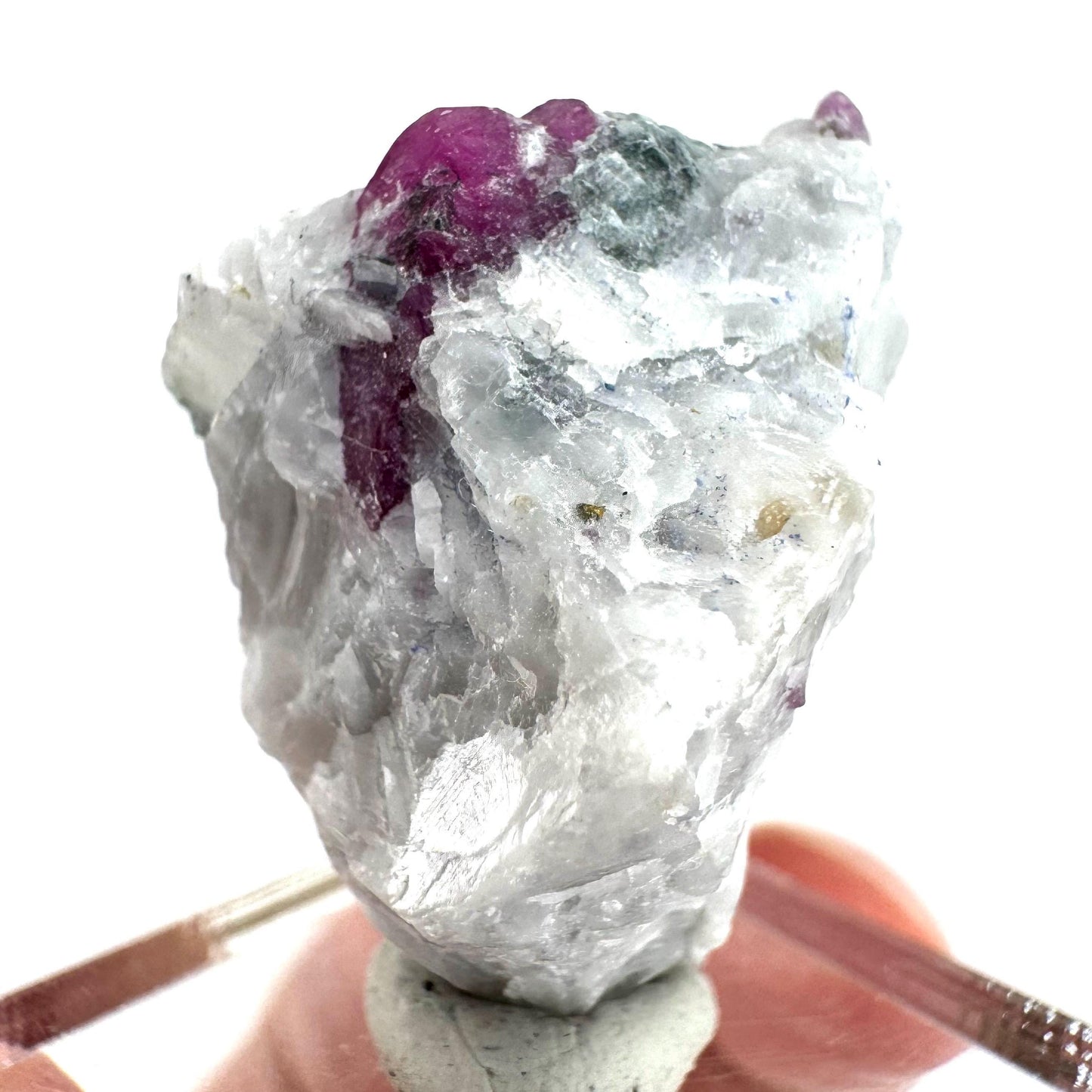 Ruby on Matrix | Natural crystal cluster, UV reactive, raw mineral specimen from Pakistan