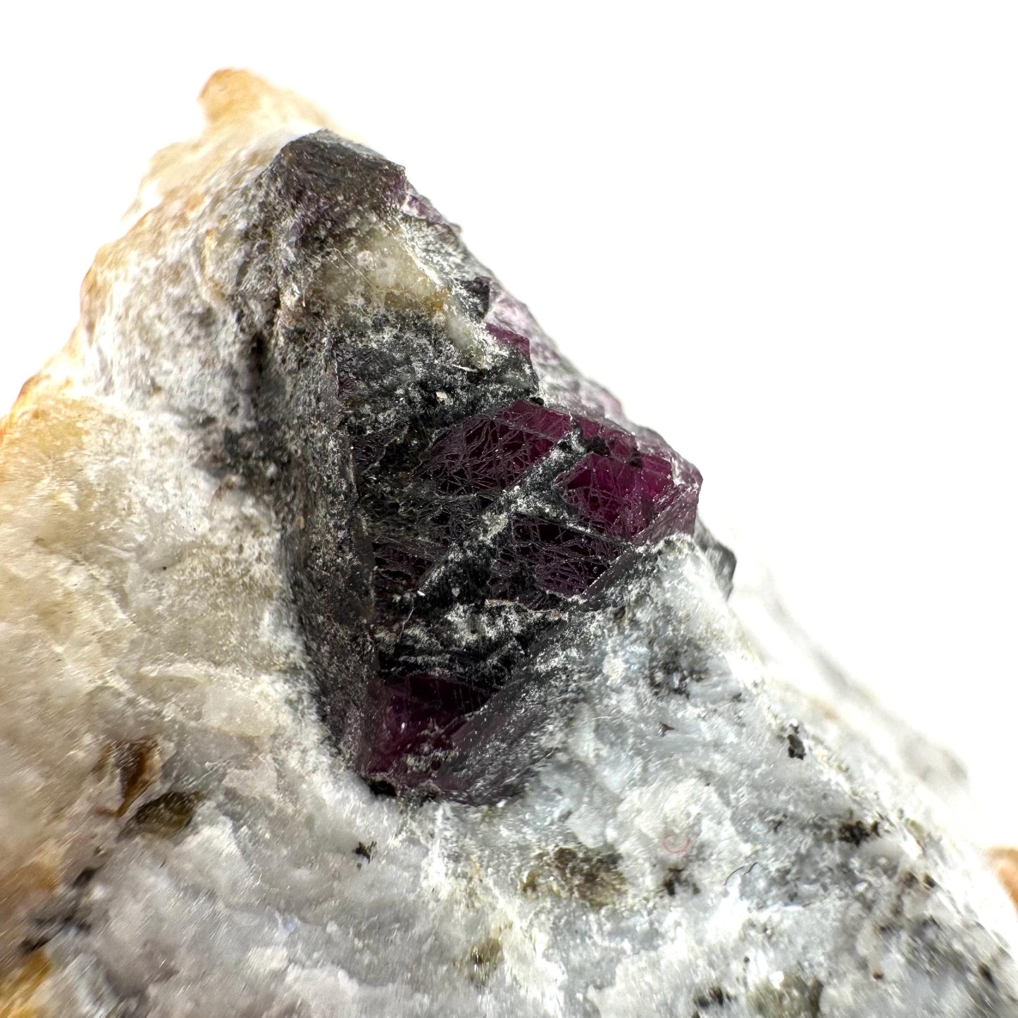 Ruby on Matrix | Natural crystal cluster, UV reactive, raw mineral specimen from Pakistan