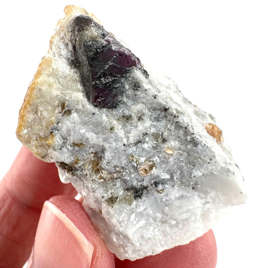 Ruby on Matrix | Natural crystal cluster, UV reactive, raw mineral specimen from Pakistan