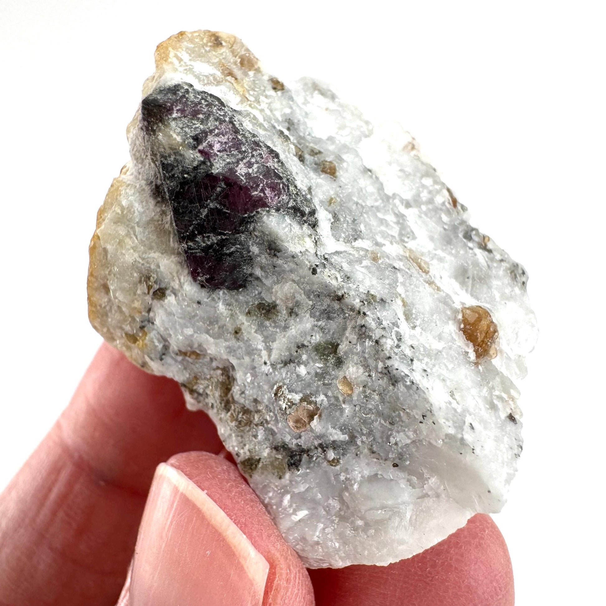 Ruby on Matrix | Natural crystal cluster, UV reactive, raw mineral specimen from Pakistan