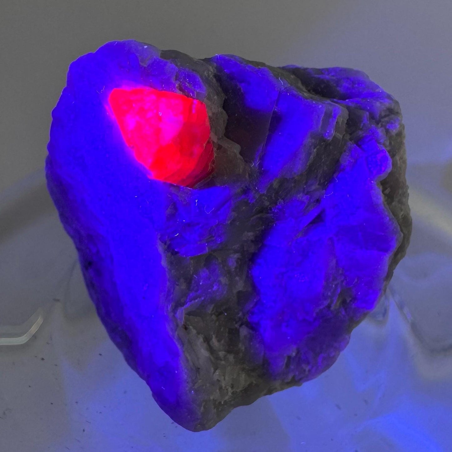 Ruby on Matrix | Natural crystal cluster, UV reactive, raw mineral specimen from Pakistan