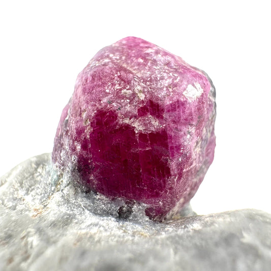 Ruby on Matrix | Natural crystal cluster, UV reactive, raw mineral specimen from Pakistan