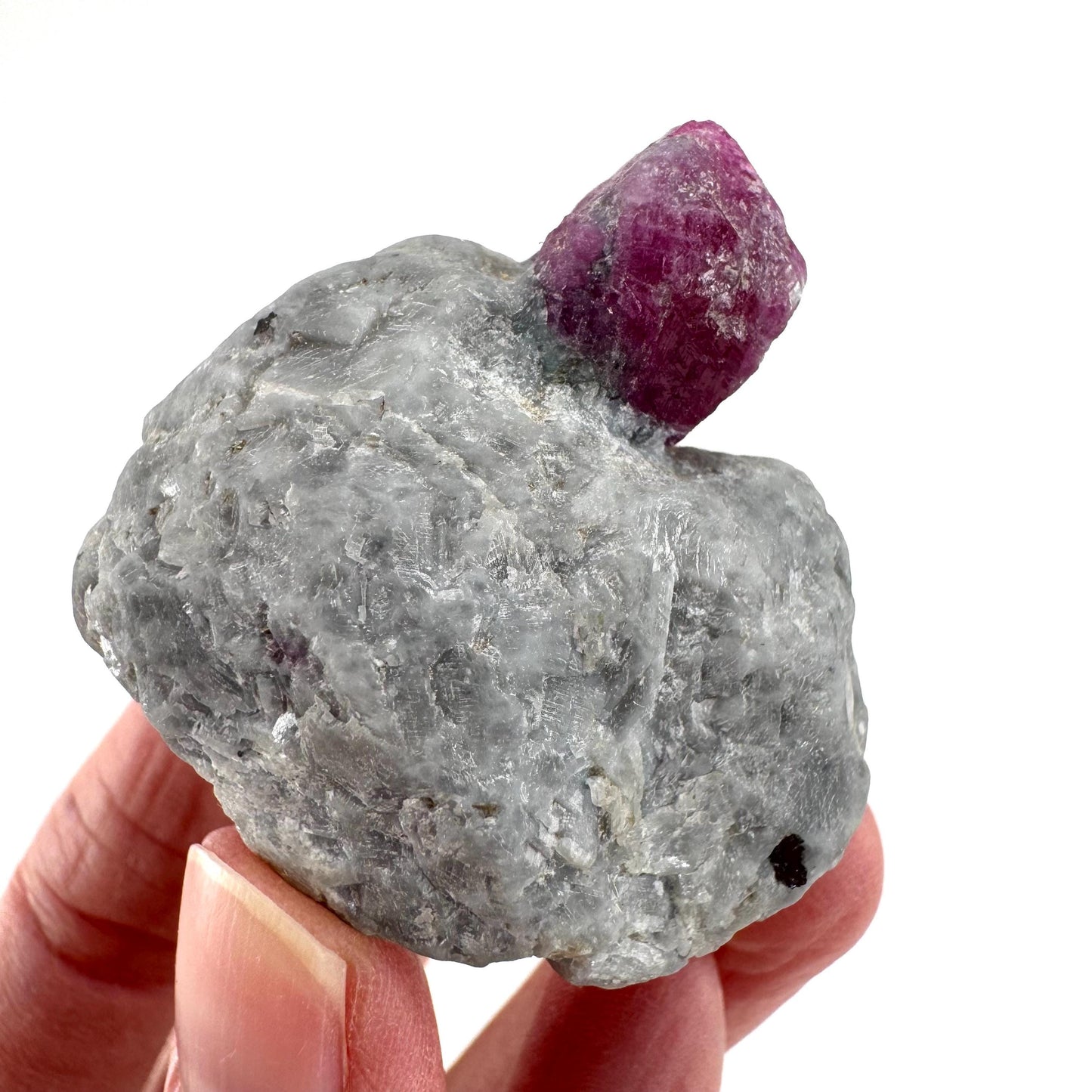 Ruby on Matrix | Natural crystal cluster, UV reactive, raw mineral specimen from Pakistan