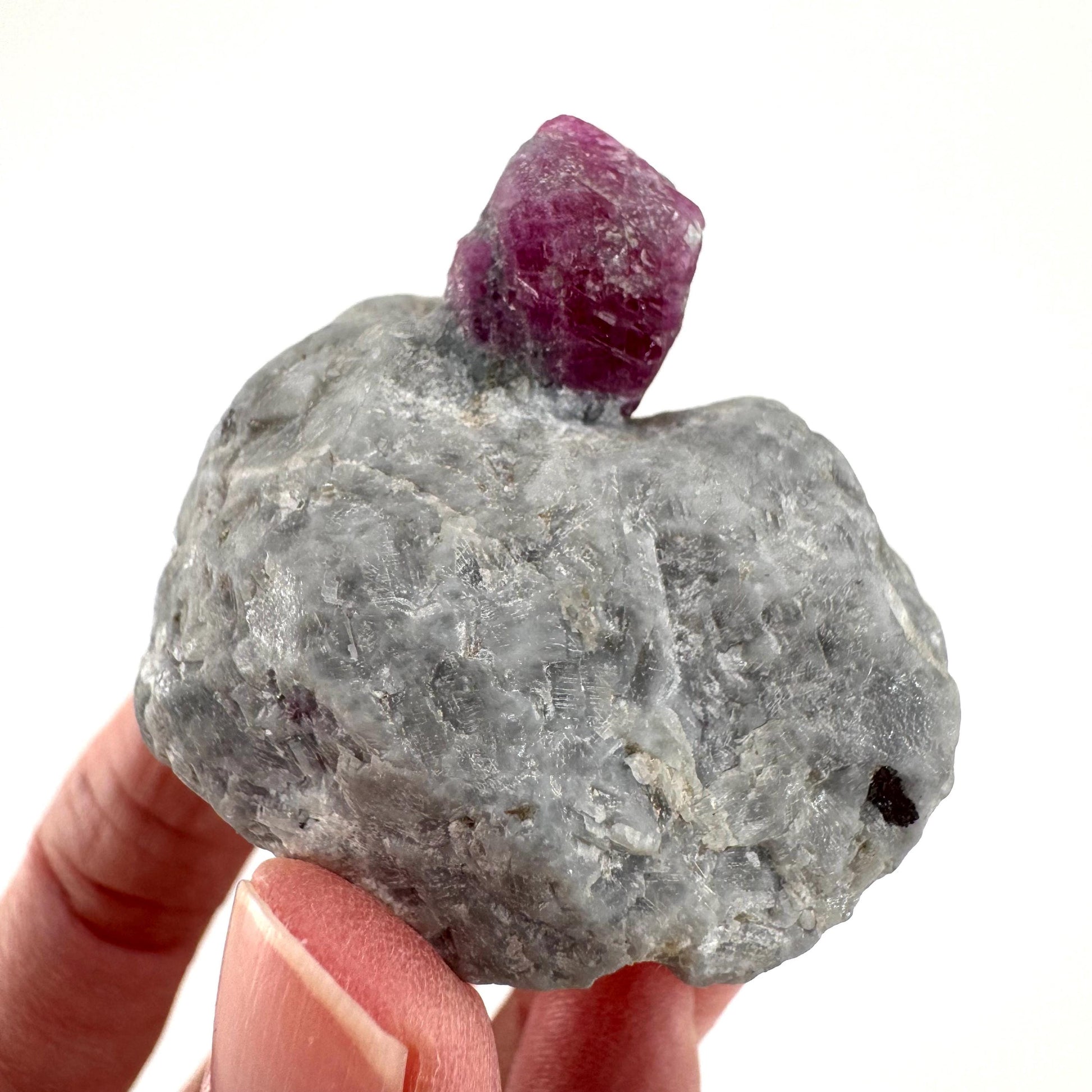 Ruby on Matrix | Natural crystal cluster, UV reactive, raw mineral specimen from Pakistan
