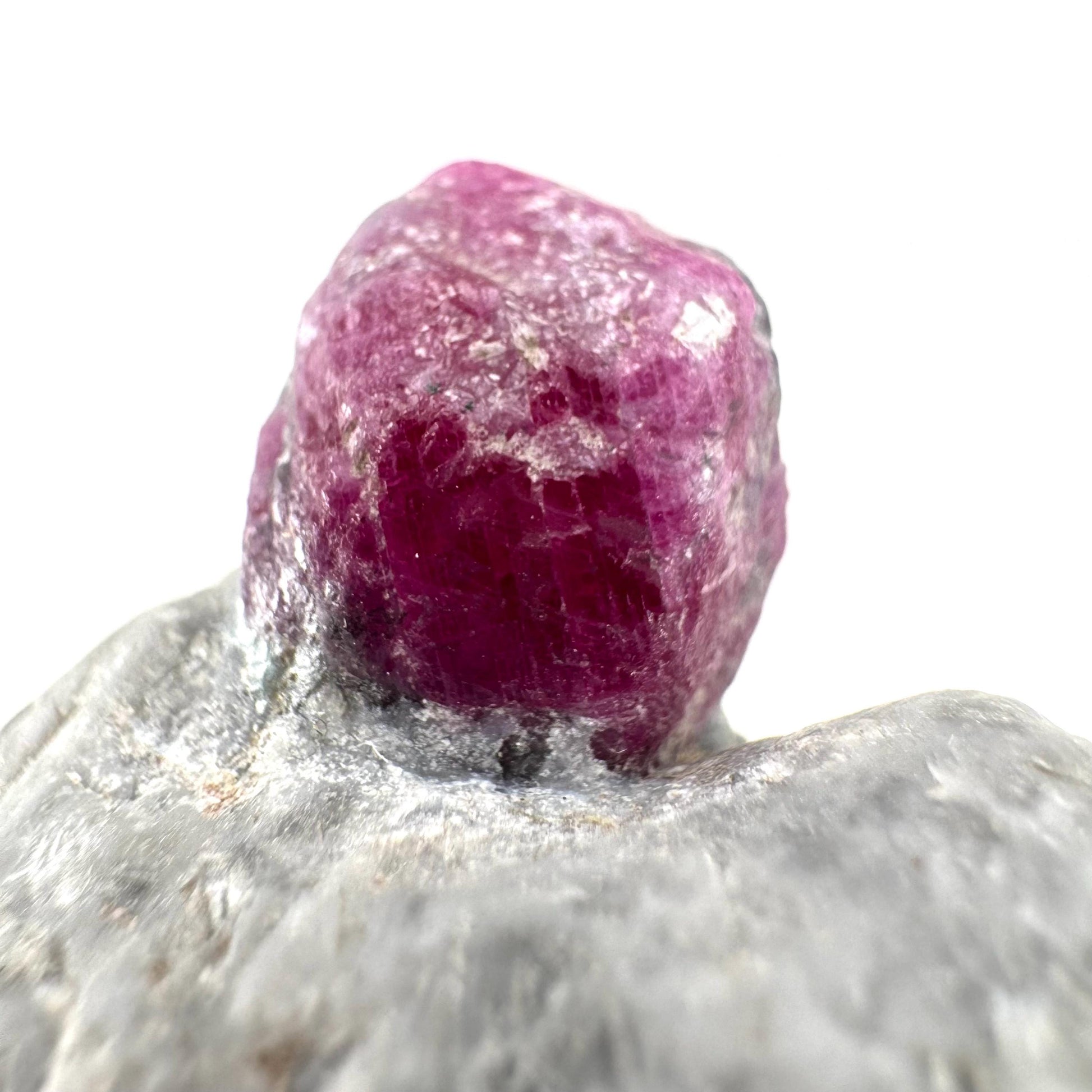 Ruby on Matrix | Natural crystal cluster, UV reactive, raw mineral specimen from Pakistan