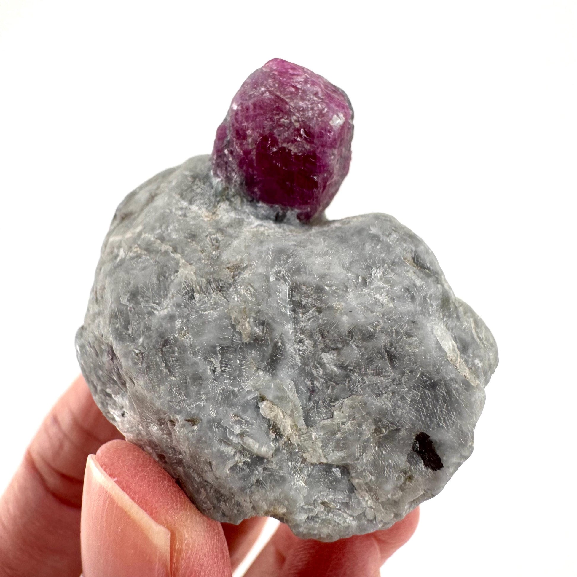 Ruby on Matrix | Natural crystal cluster, UV reactive, raw mineral specimen from Pakistan