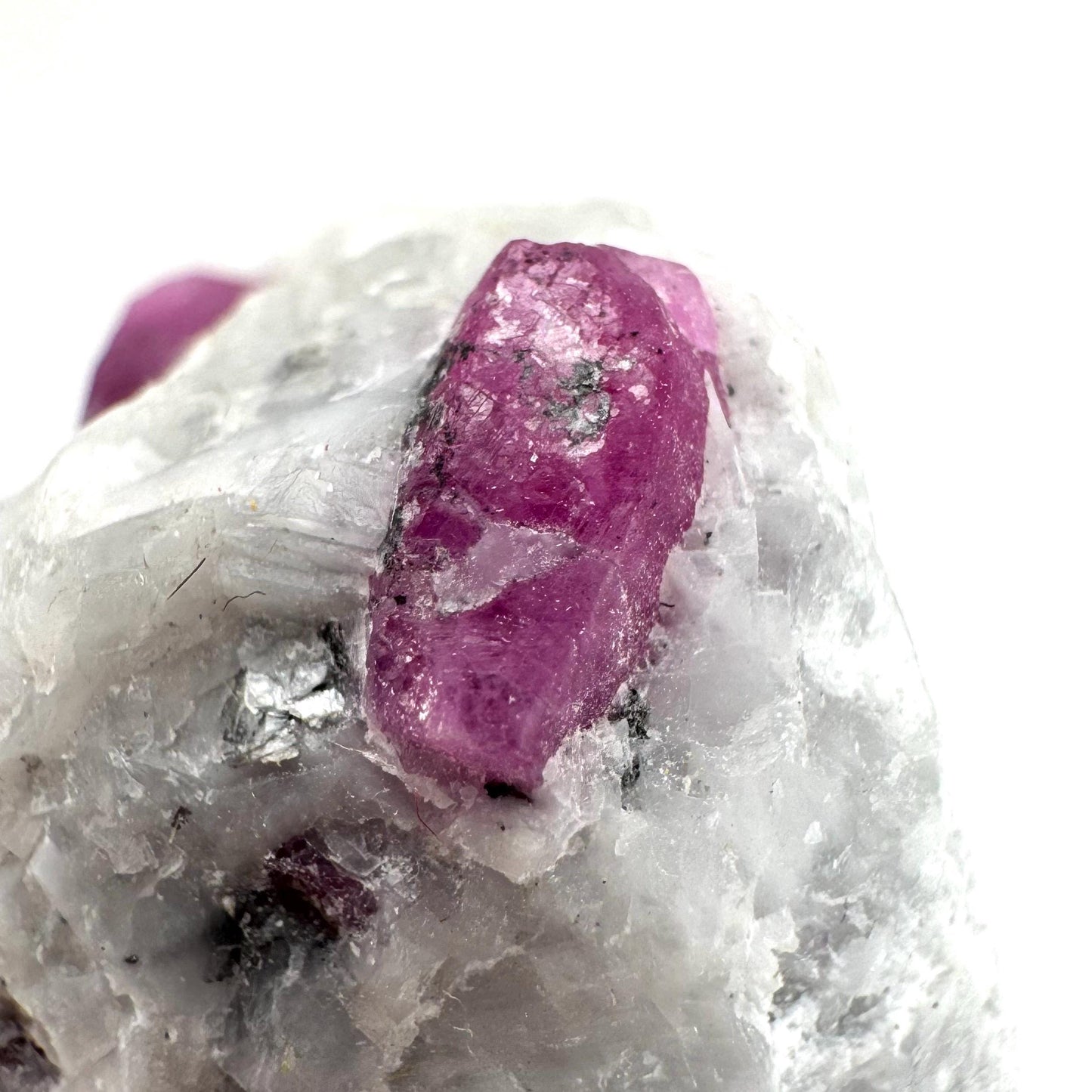 Ruby on Matrix | Natural crystal cluster, UV reactive, raw mineral specimen from Pakistan