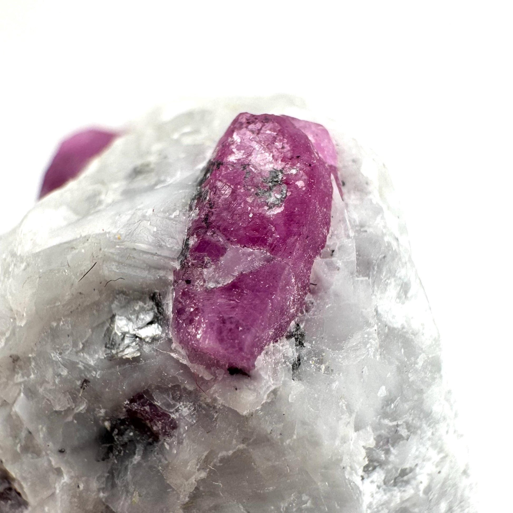Ruby on Matrix | Natural crystal cluster, UV reactive, raw mineral specimen from Pakistan