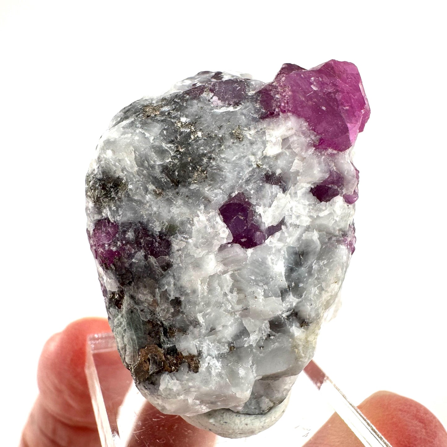 Ruby on Matrix | Natural crystal cluster, UV reactive, raw mineral specimen from Pakistan