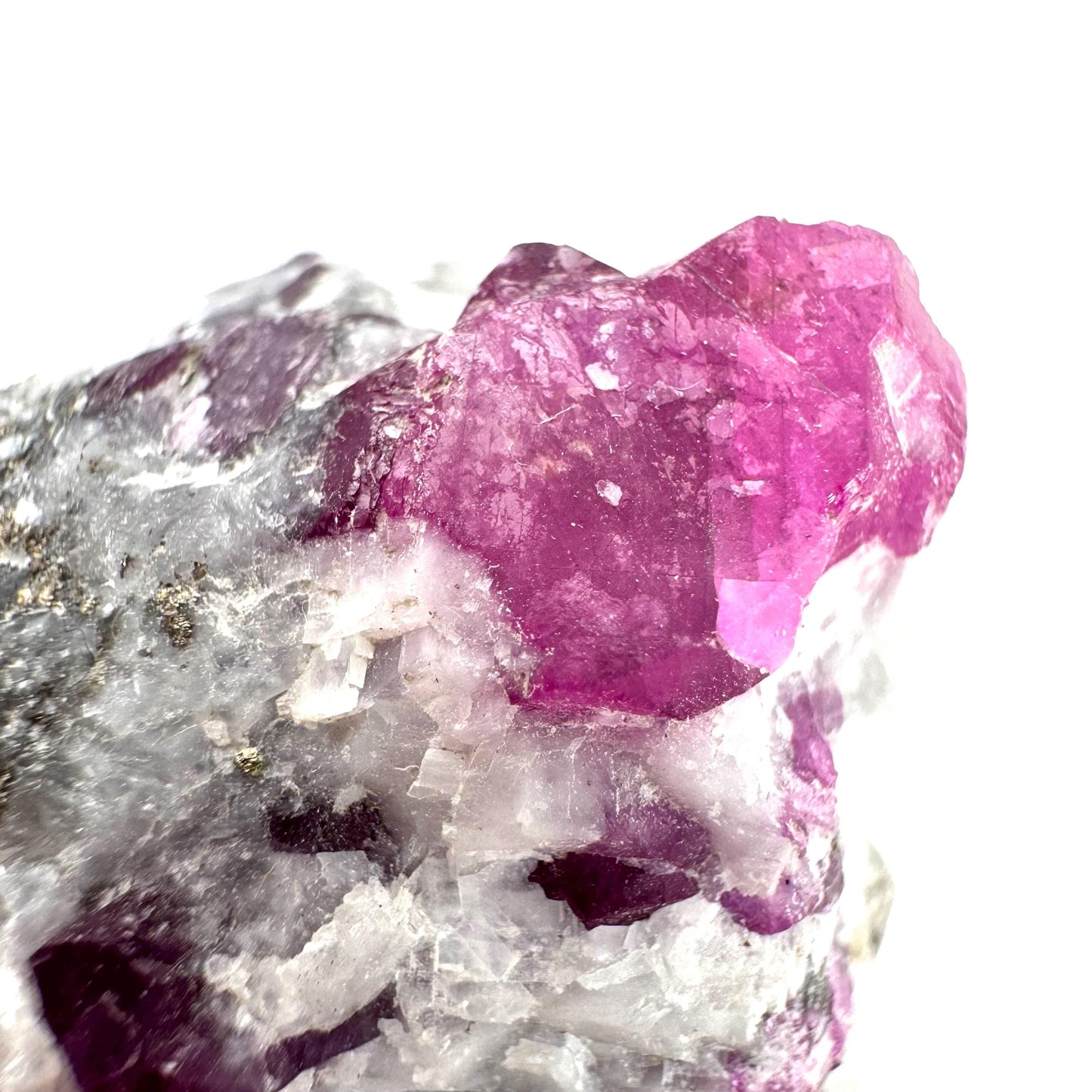 Ruby on Matrix | Natural crystal cluster, UV reactive, raw mineral specimen from Pakistan