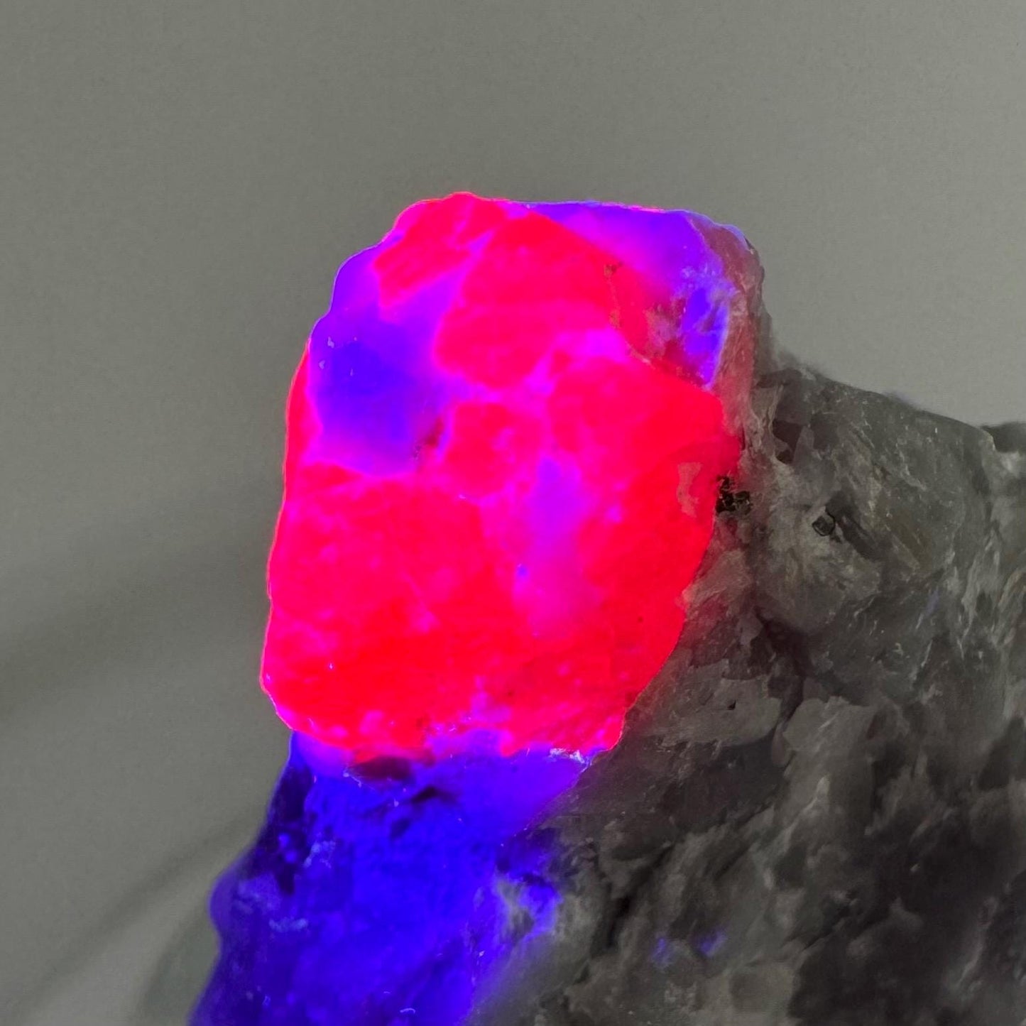 Ruby on Matrix | Natural crystal cluster, UV reactive, raw mineral specimen from Pakistan