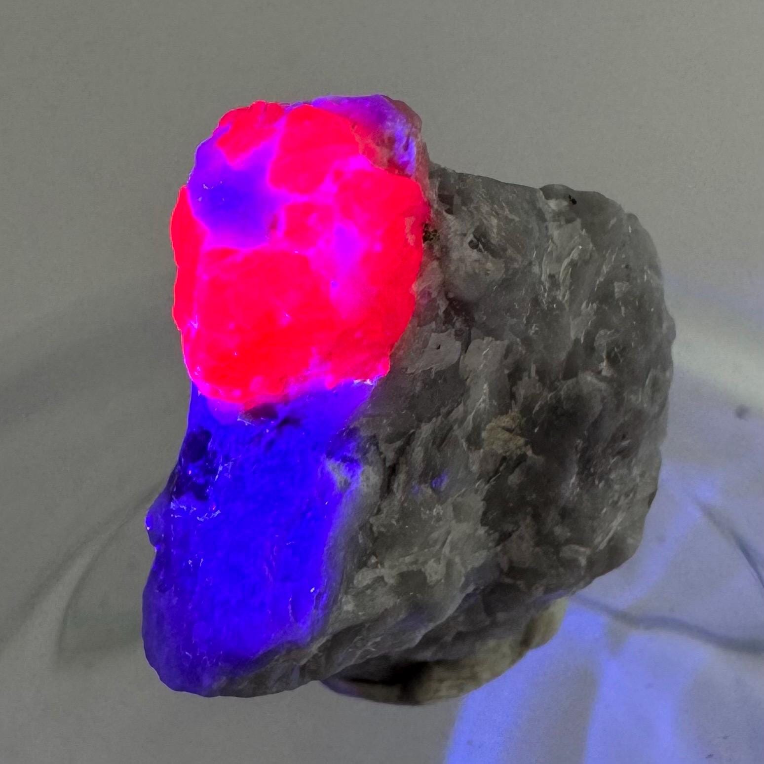 Ruby on Matrix | Natural crystal cluster, UV reactive, raw mineral specimen from Pakistan