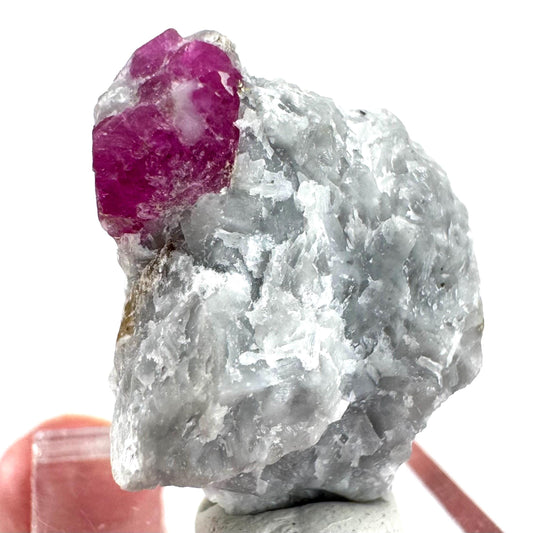 Ruby on Matrix | Natural crystal cluster, UV reactive, raw mineral specimen from Pakistan