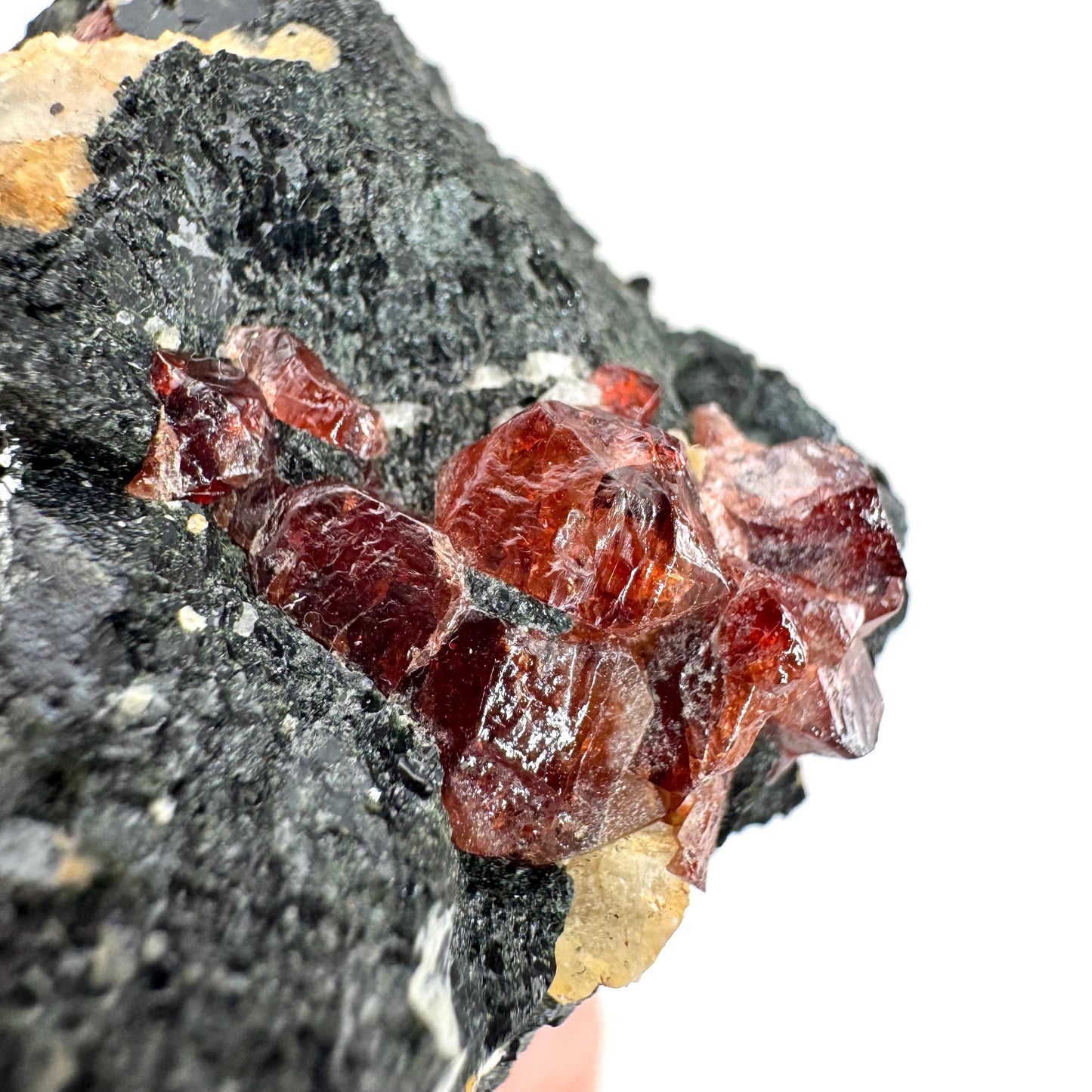 Red Zircon on Matrix | natural red crystal, mineral specimen from Pakistan