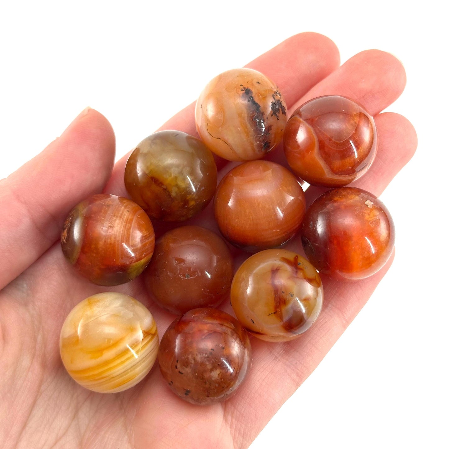 Carnelian Sphere | Red-Orange Polished Crystal Ball (Sacral Chakra)