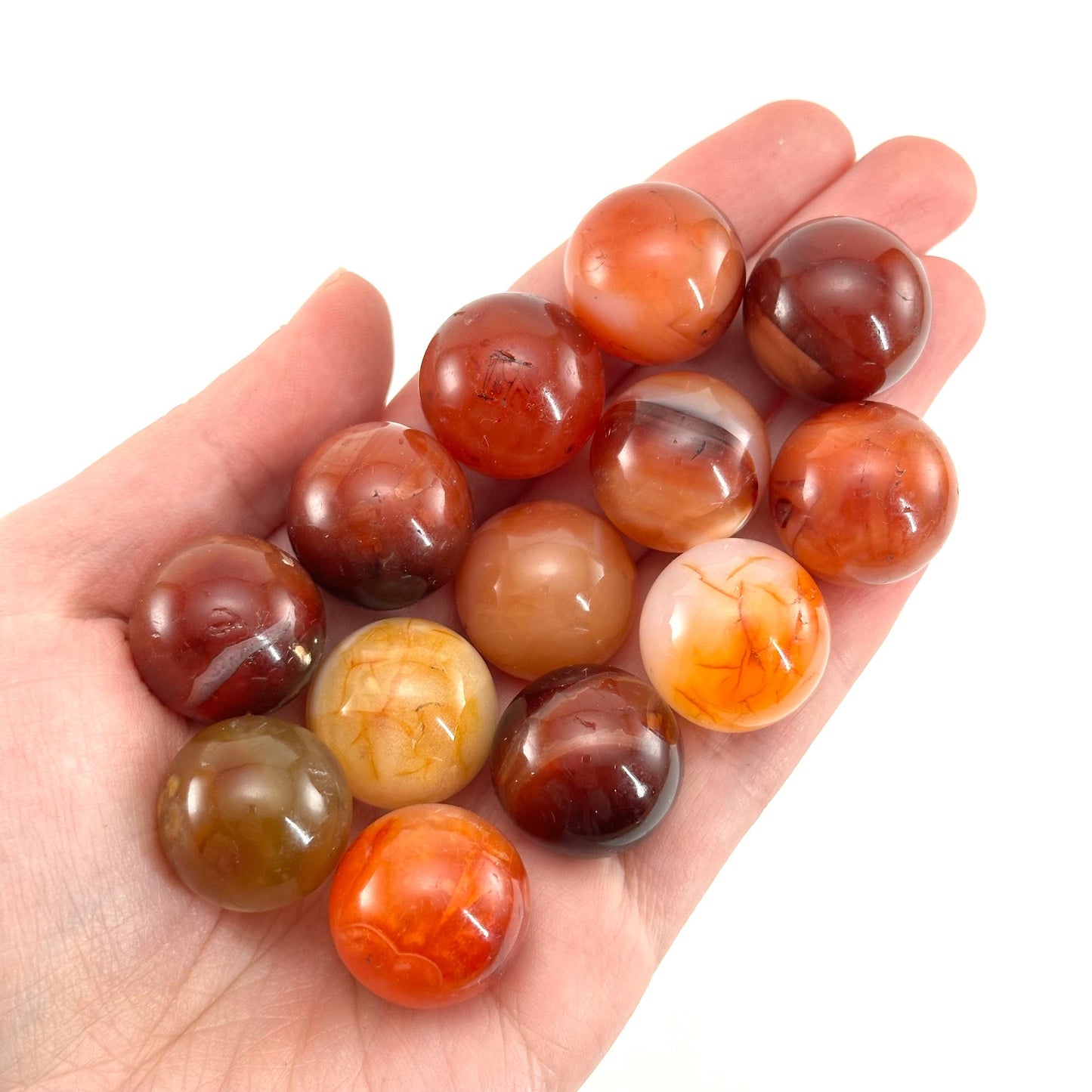Carnelian Sphere | Red-Orange Polished Crystal Ball (Sacral Chakra)