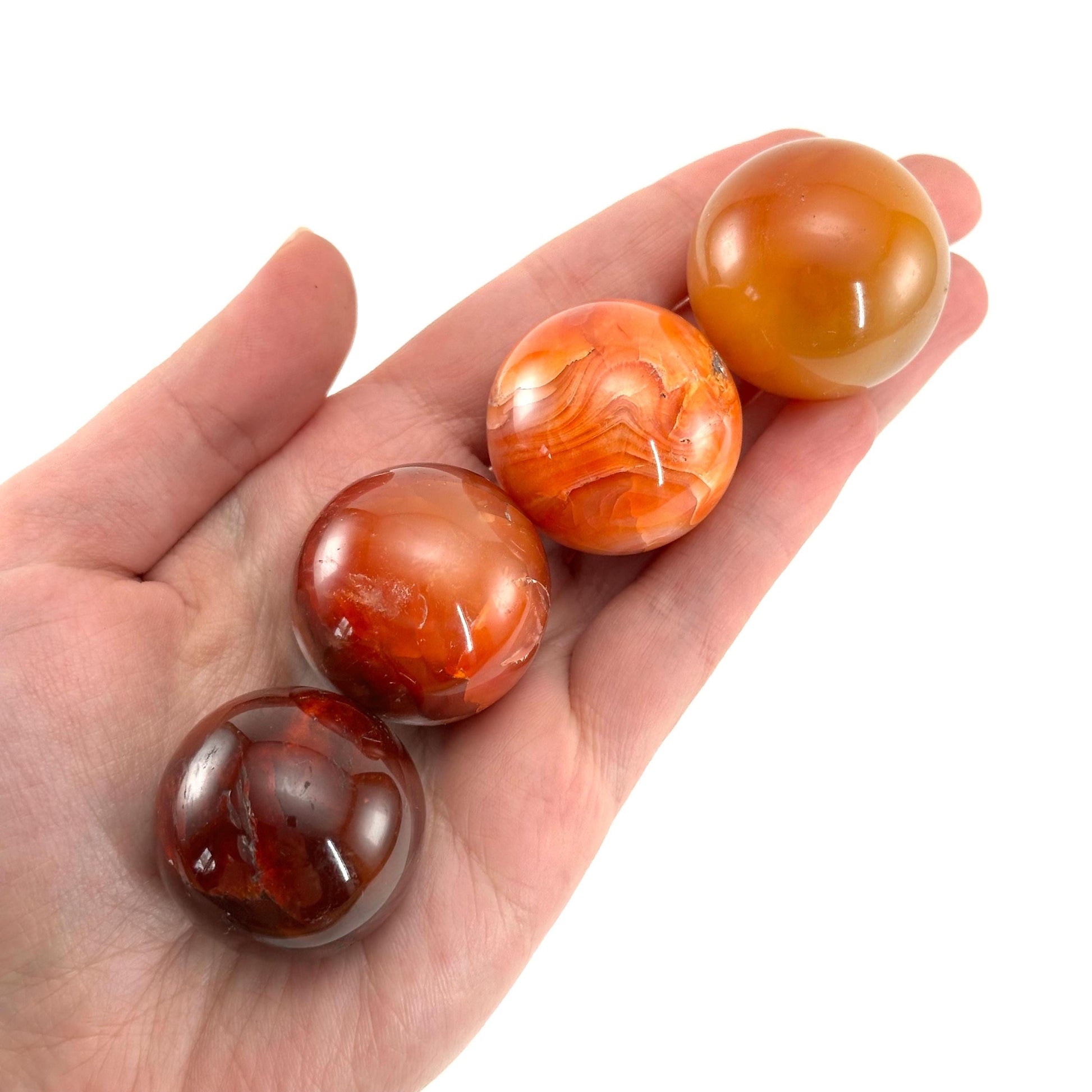 Carnelian Sphere | Red-Orange Polished Crystal Ball (Sacral Chakra)