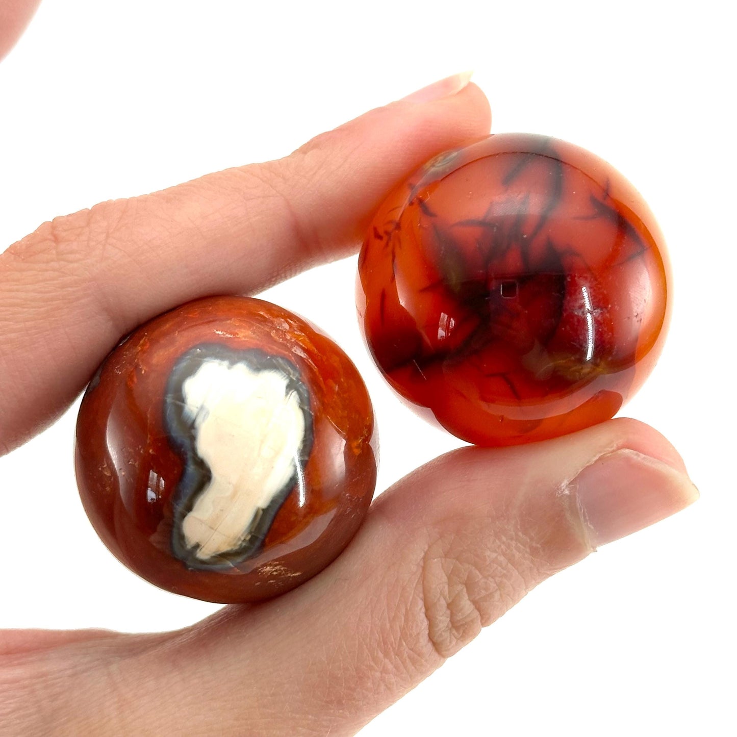 Carnelian Sphere | Red-Orange Polished Crystal Ball (Sacral Chakra)