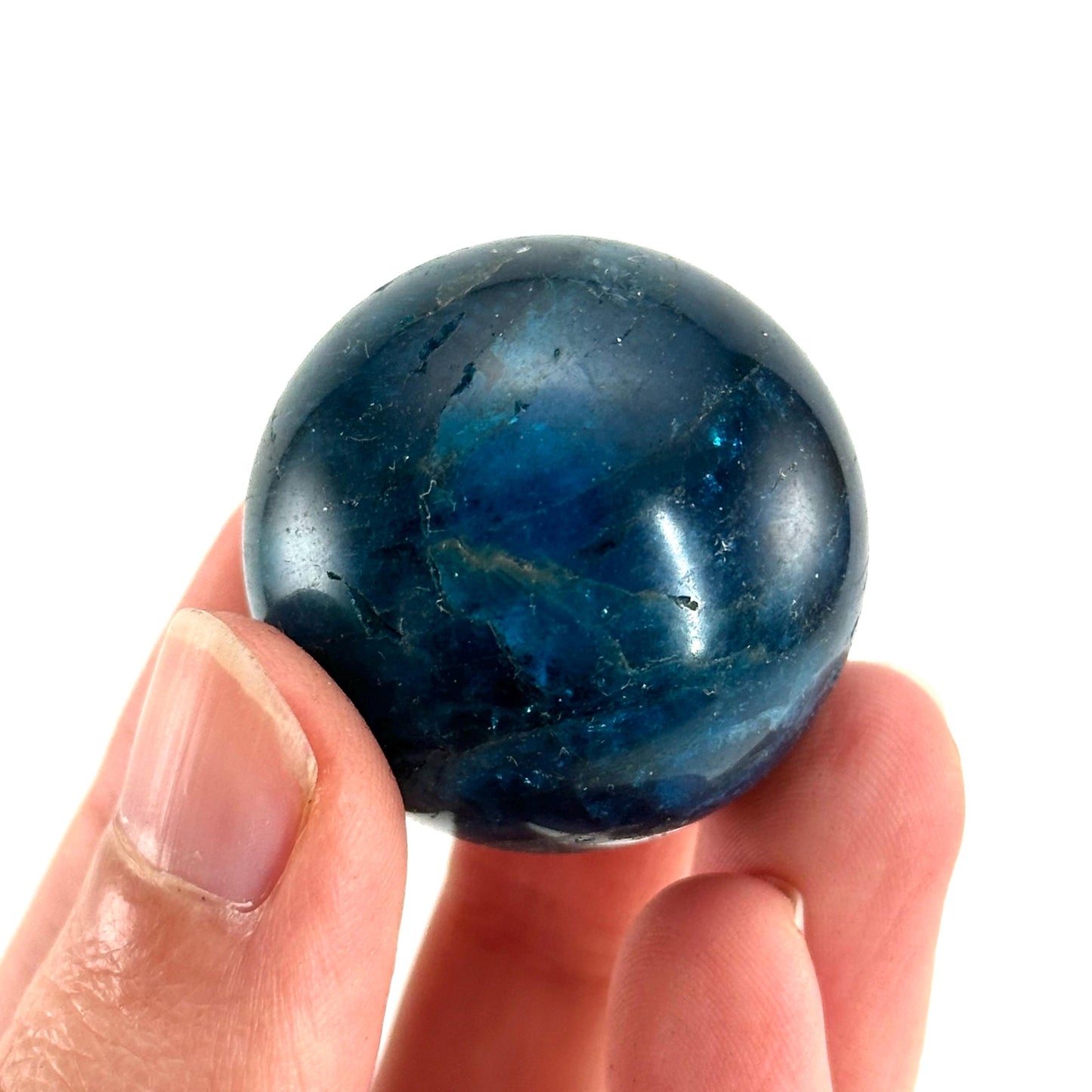 Blue Apatite Sphere | Polished Crystal Ball (Throat Chakra)