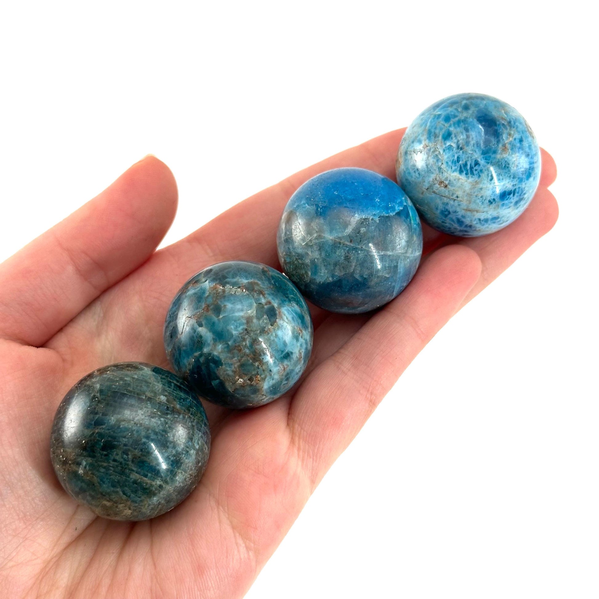 Blue Apatite Sphere | Polished Crystal Ball (Throat Chakra)