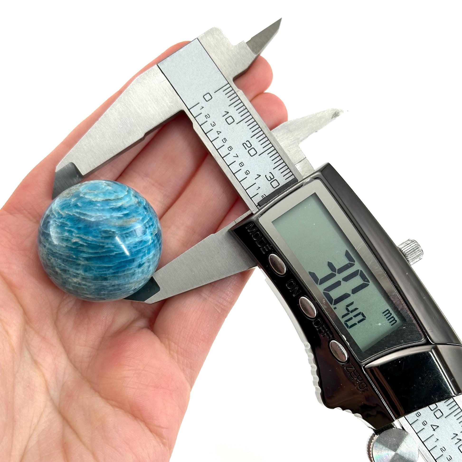 Blue Apatite Sphere | Polished Crystal Ball (Throat Chakra)