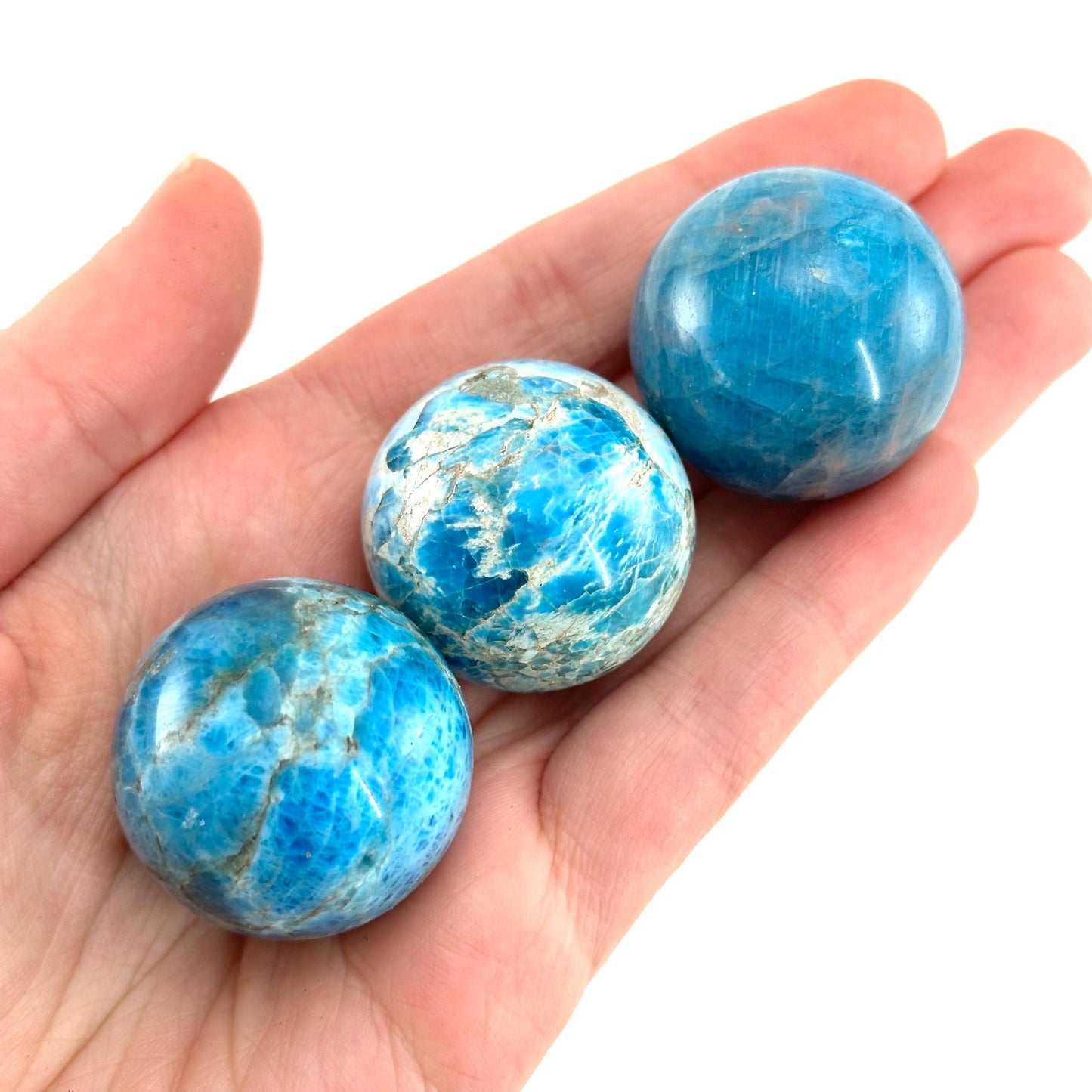Blue Apatite Sphere | Polished Crystal Ball (Throat Chakra)