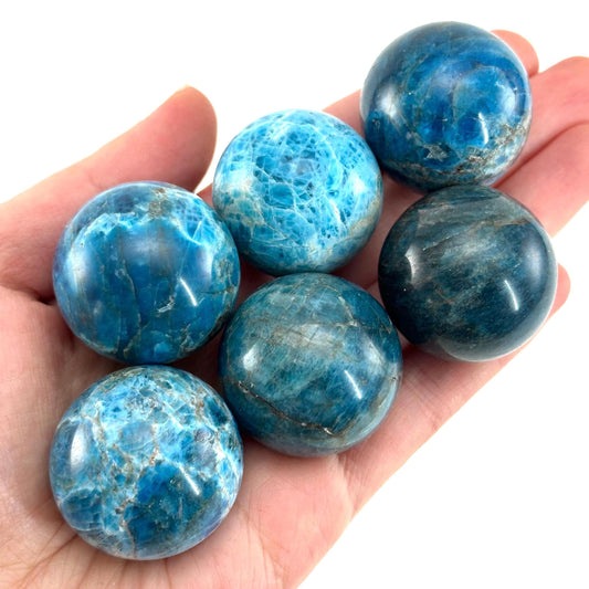 Blue Apatite Sphere | Polished Crystal Ball (Throat Chakra)