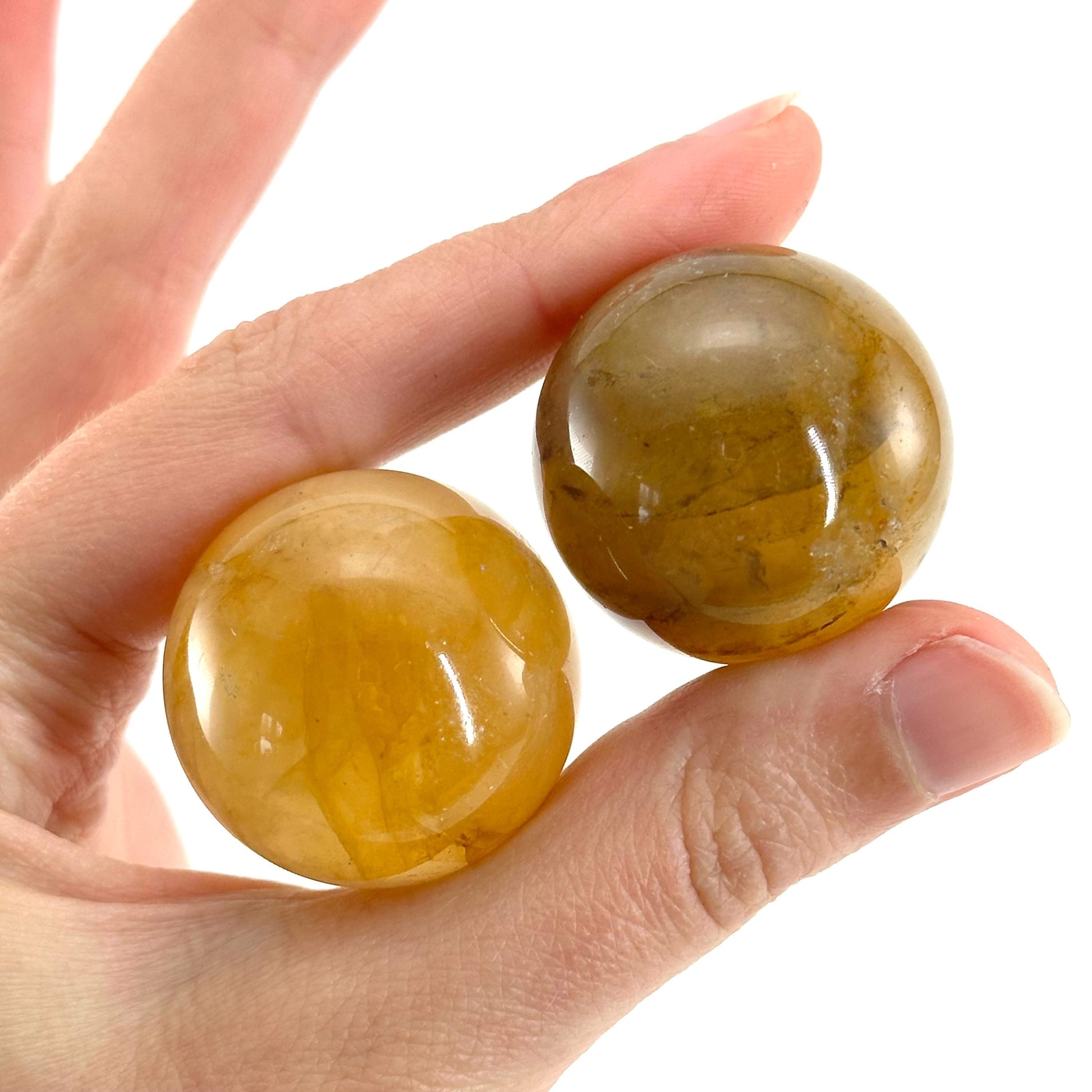 Golden Healer Quartz Sphere | Polished Yellow Crystal Ball (Solar Plexus Chakra)