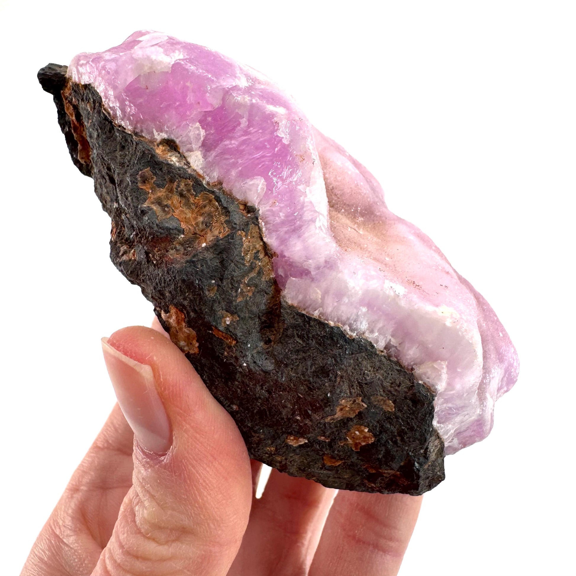 Pink Aragonite | natural crystal cluster, mineral specimen
