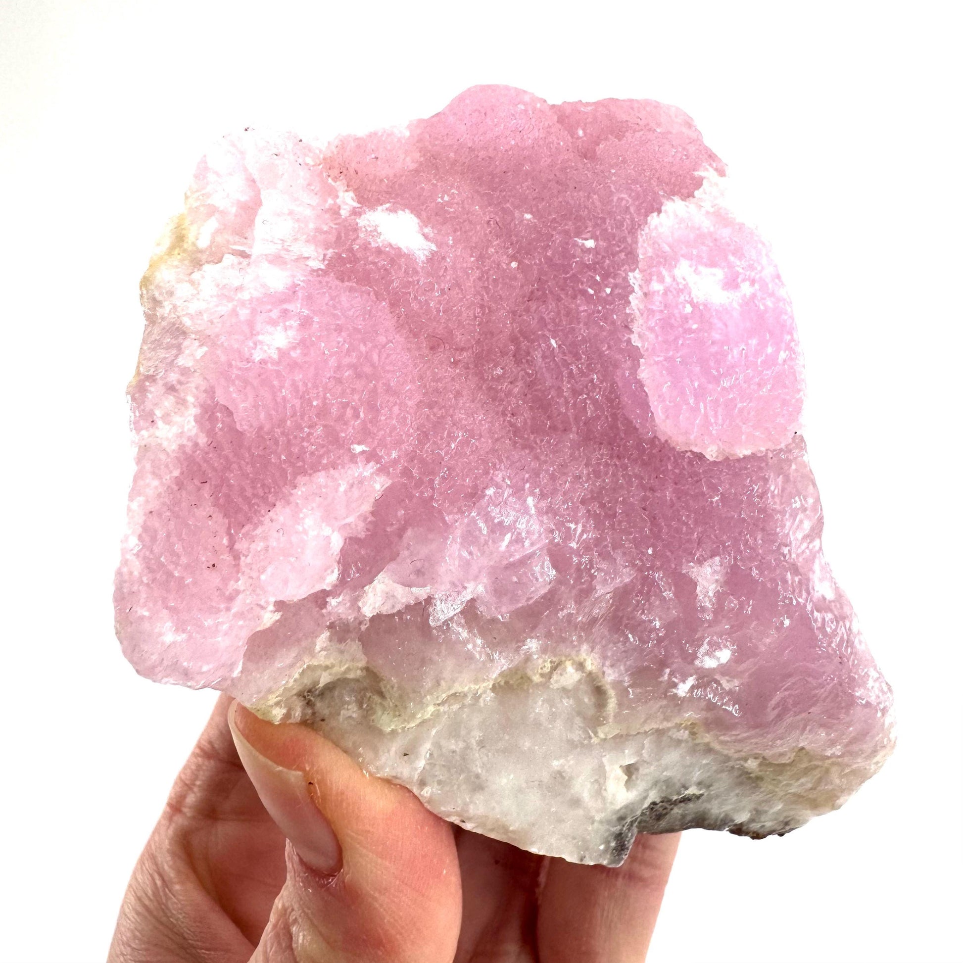 Pink Aragonite | natural crystal cluster, mineral specimen