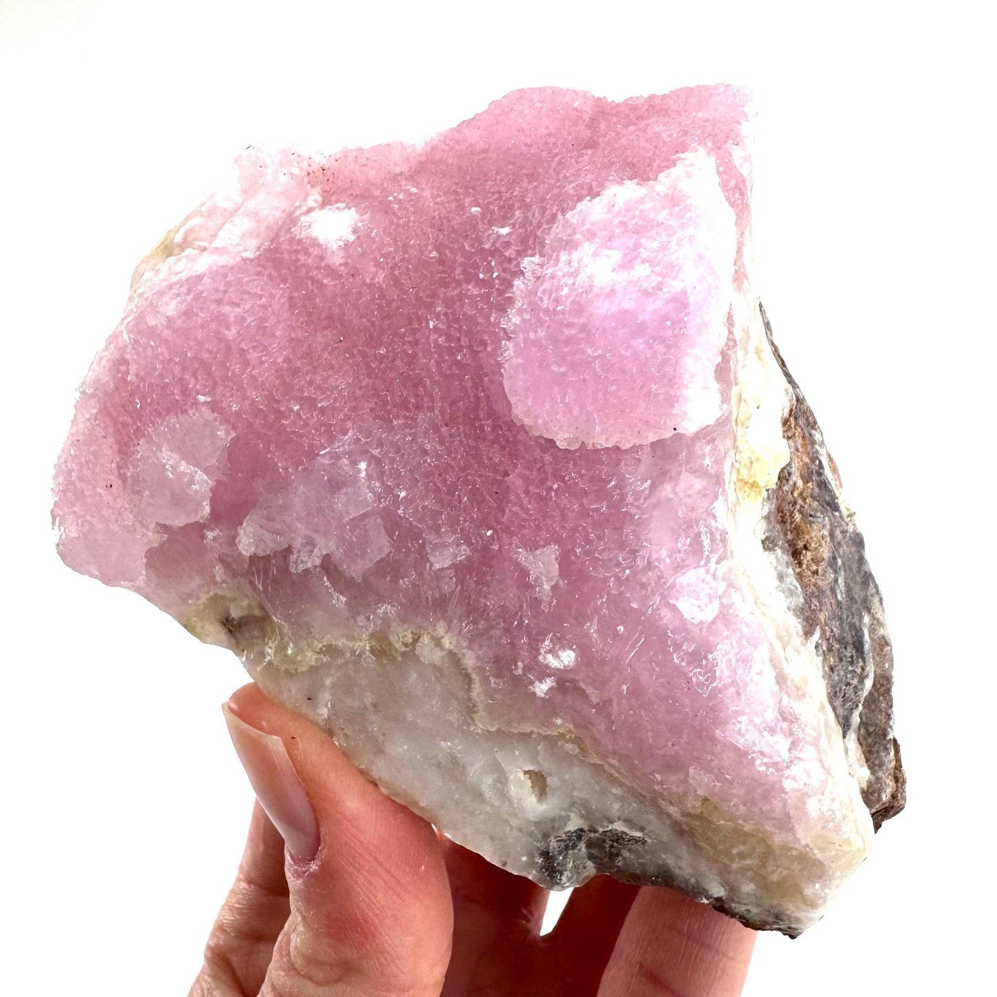 Pink Aragonite | natural crystal cluster, mineral specimen