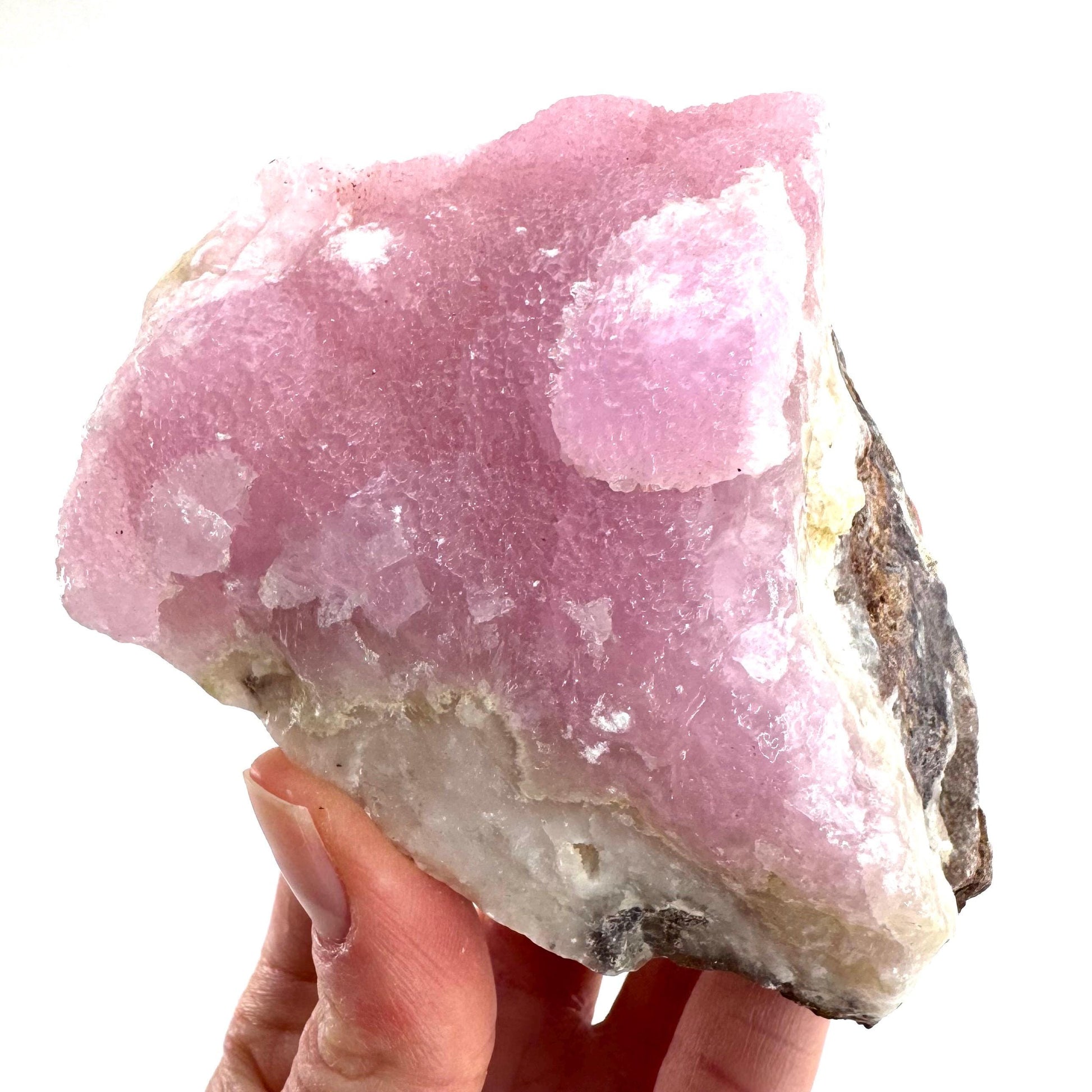 Pink Aragonite | natural crystal cluster, mineral specimen