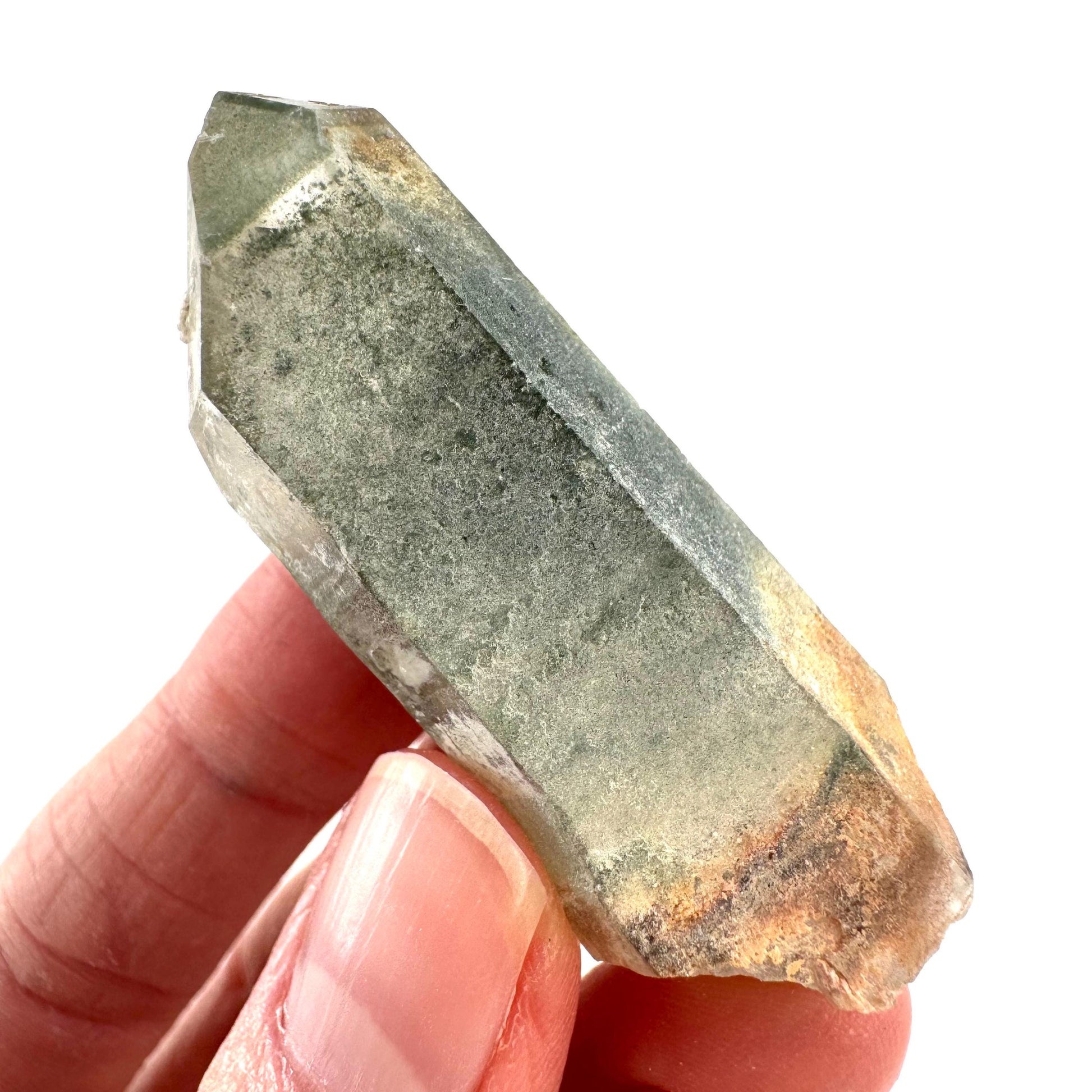Chlorite Quartz | green phantom crystal, mineral specimen from Pakistan