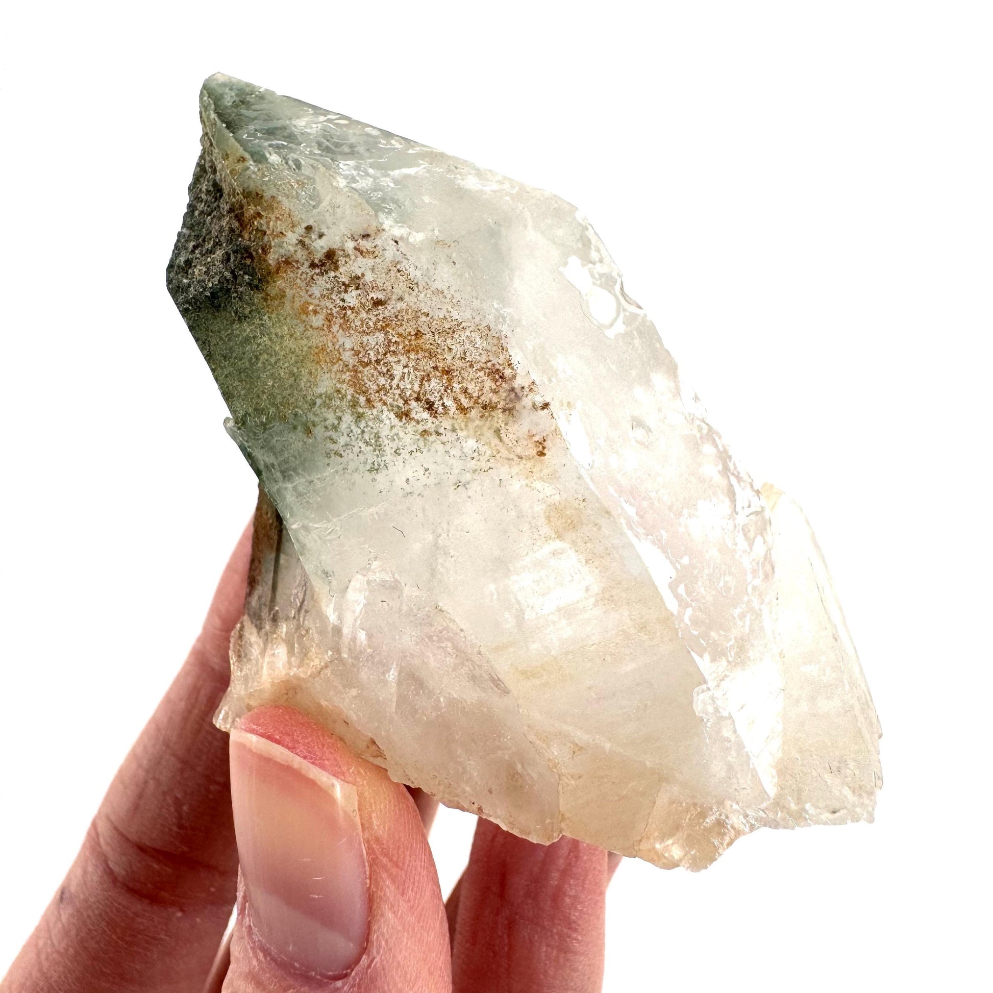Chlorite Quartz | green phantom crystal, mineral specimen from Pakistan