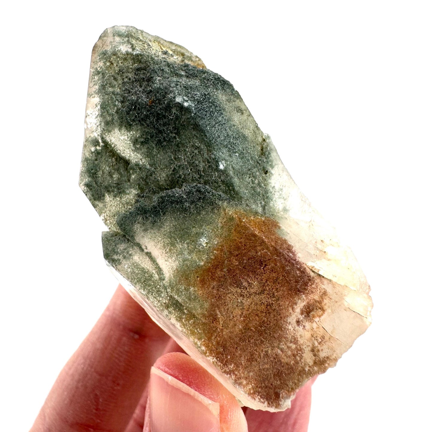 Chlorite Quartz | green phantom crystal, mineral specimen from Pakistan