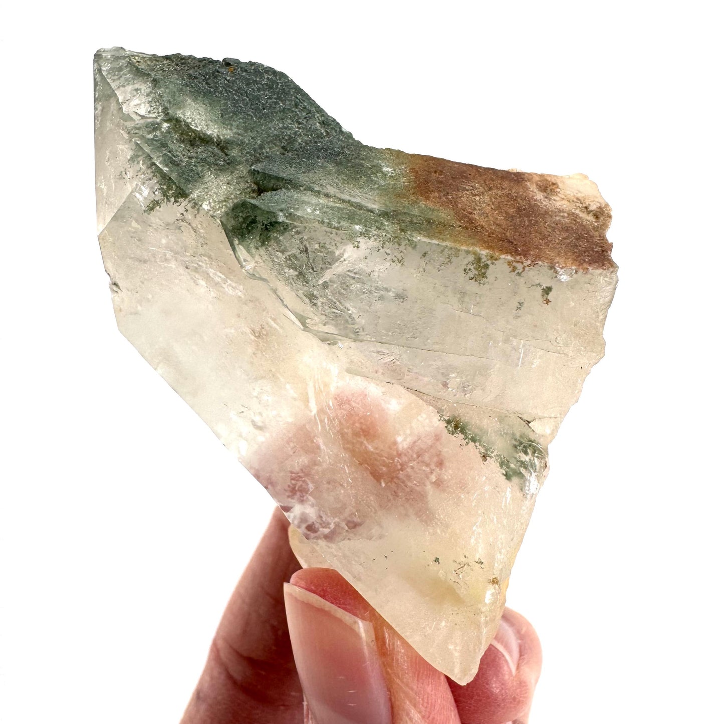 Chlorite Quartz | green phantom crystal, mineral specimen from Pakistan