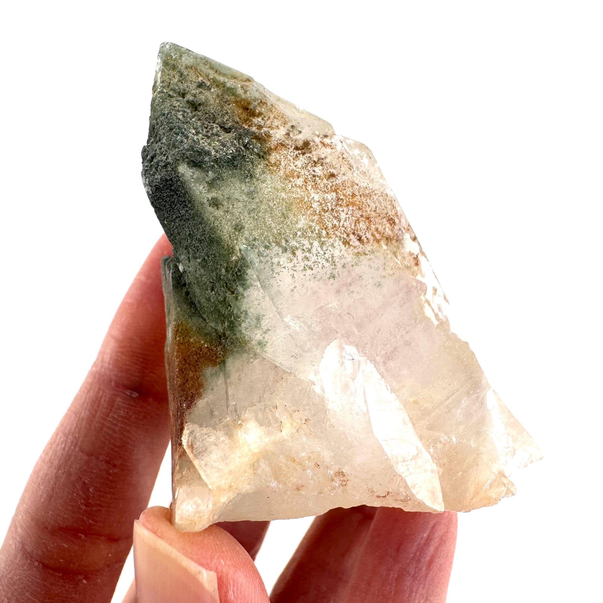 Chlorite Quartz | green phantom crystal, mineral specimen from Pakistan