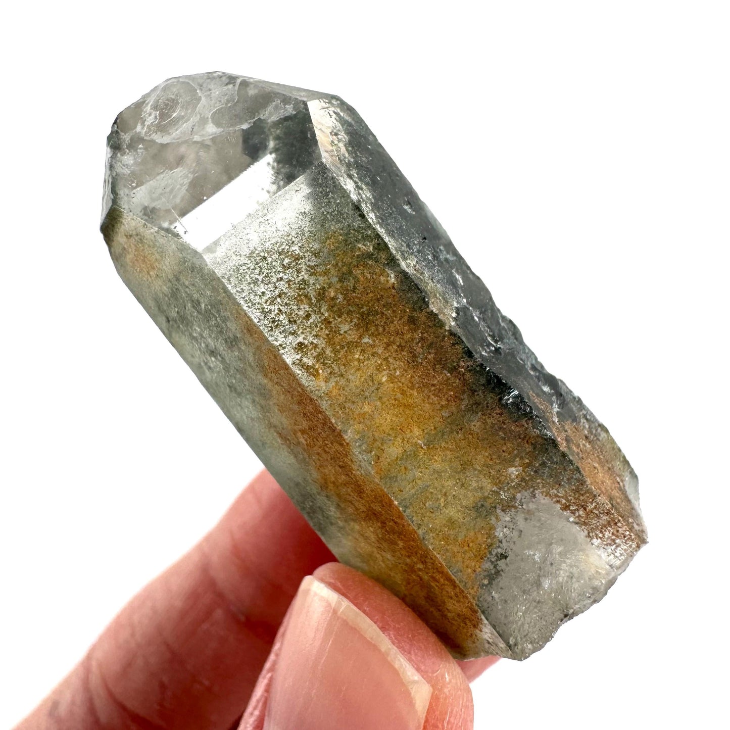 Chlorite Quartz | green phantom crystal, mineral specimen from Pakistan