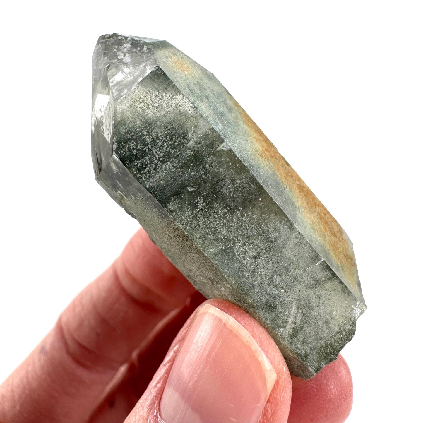Chlorite Quartz | green phantom crystal, mineral specimen from Pakistan