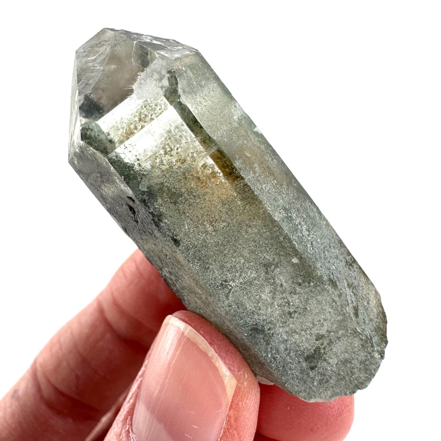 Chlorite Quartz | green phantom crystal, mineral specimen from Pakistan