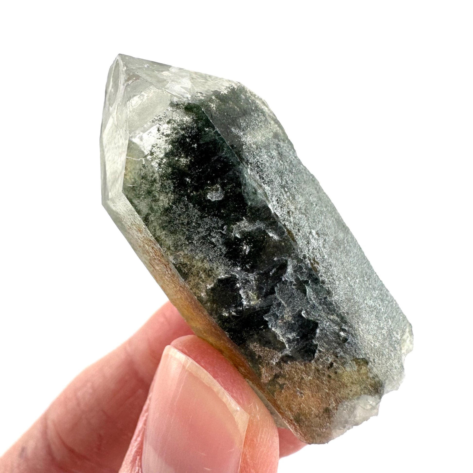 Chlorite Quartz | green phantom crystal, mineral specimen from Pakistan