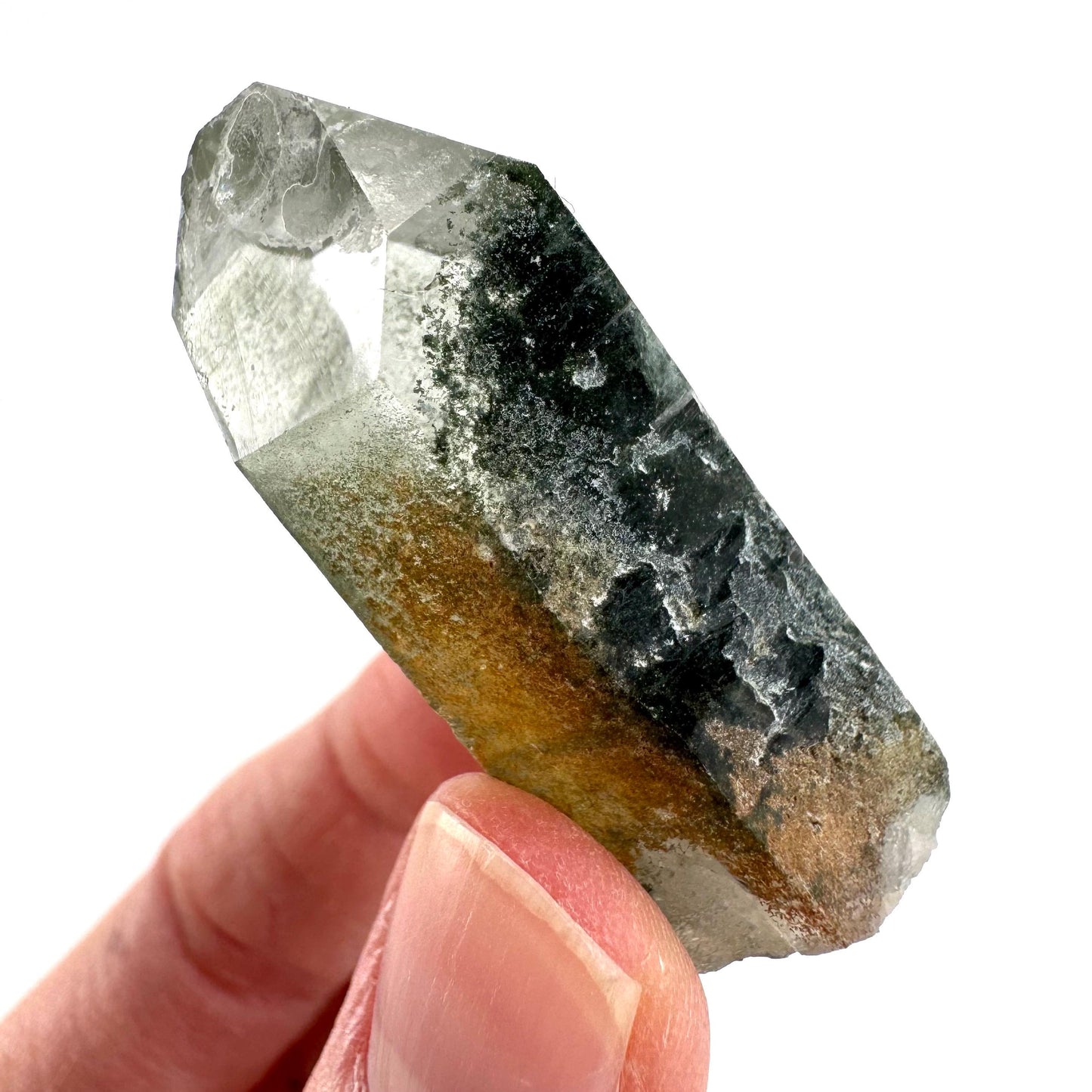 Chlorite Quartz | green phantom crystal, mineral specimen from Pakistan