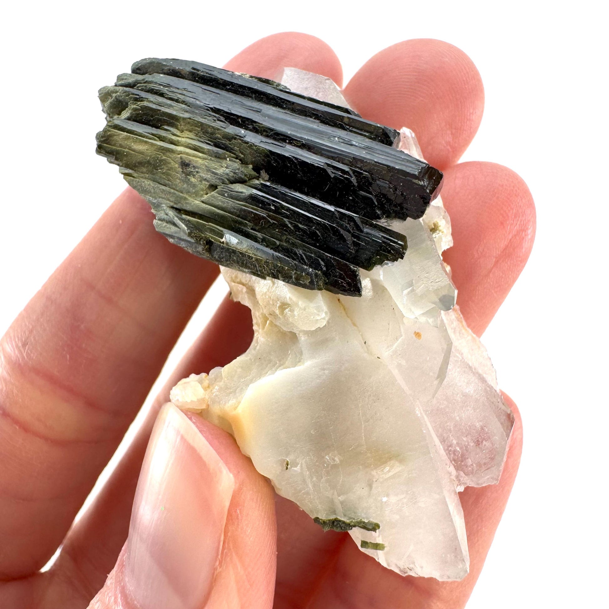 Yellow Bone Quartz with Epidote | mango quartz crystal, mineral specimen from Pakistan