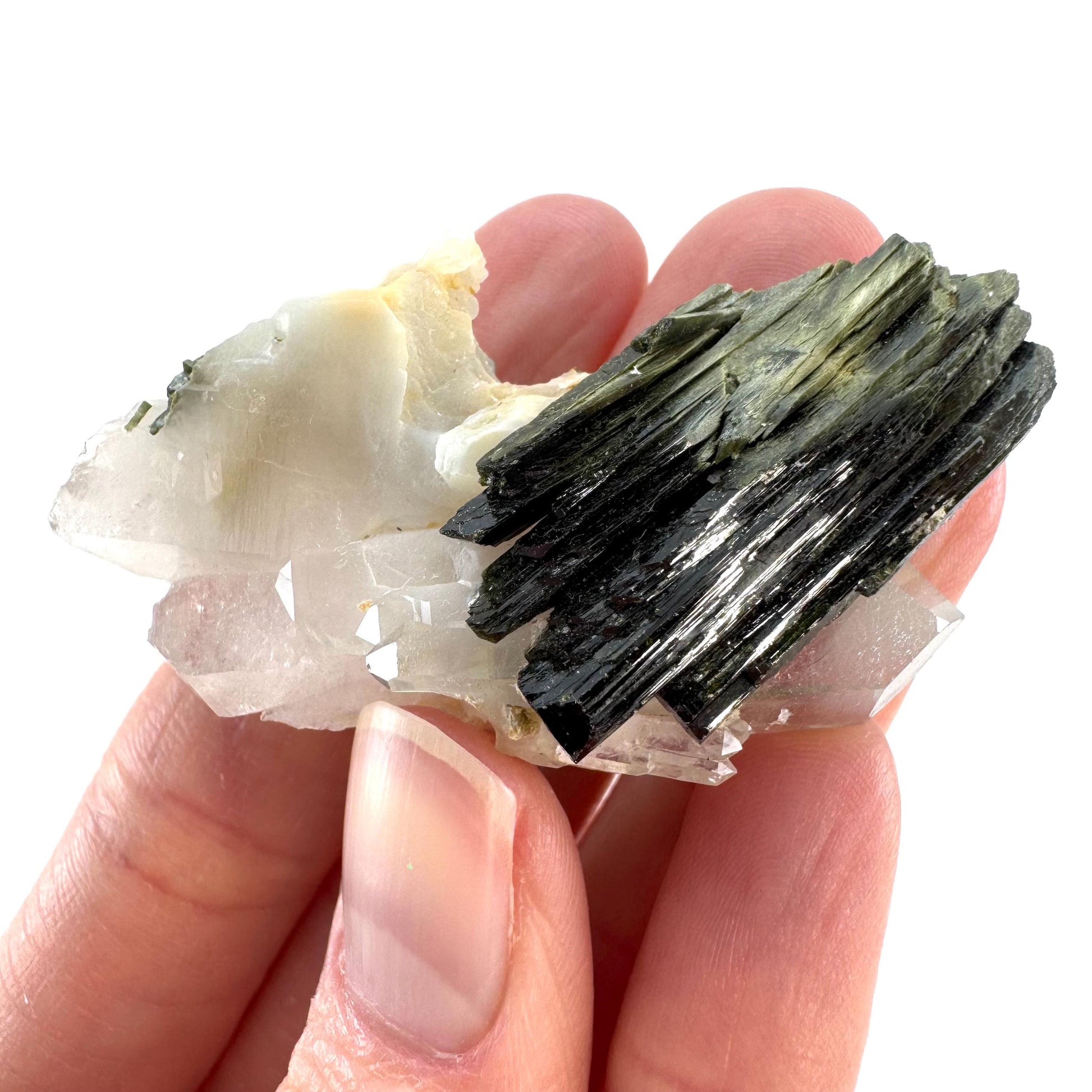 Yellow Bone Quartz with Epidote | mango quartz crystal, mineral specimen from Pakistan